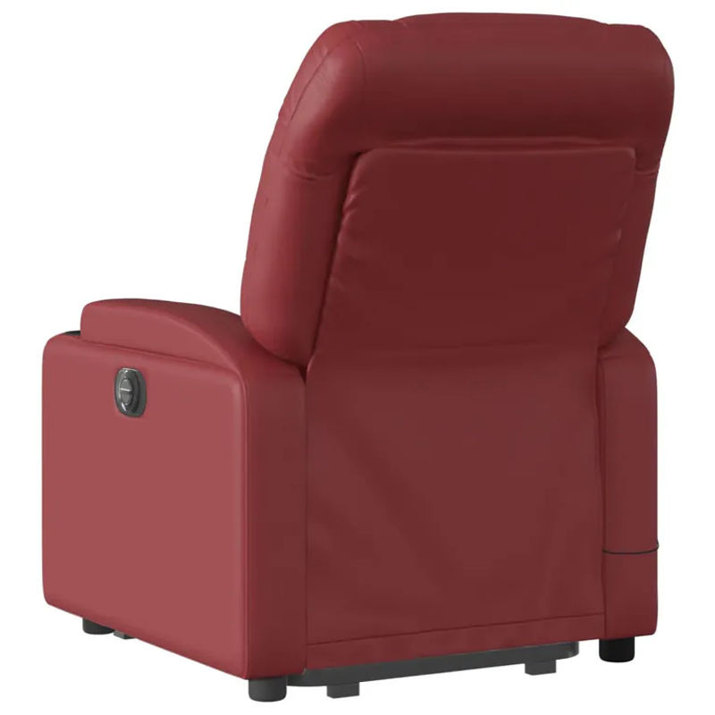 Vidaxl Relaxsessel Aufstehhilfe Massagesessel aus Kunstleder in Rot - Bild 8