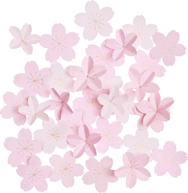 Rico Design Paper Poetry Mini-Papierblüten Luxury Sakura Kirschblüten, 90 Stück, Durchmesser: 4,5-5 cm - Bild 1