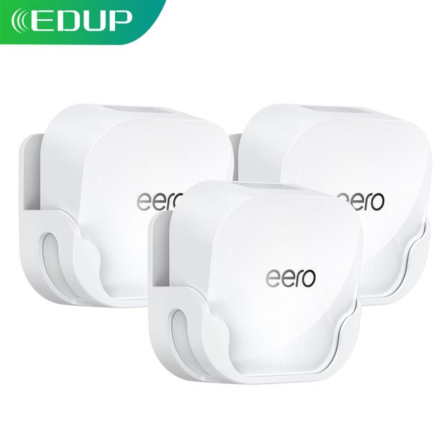 EDUP HY-WT1218 3-teiliges Wandhalterungsset für Eero7 Wi-Fi7-Systeme in Weiß - Bild 1