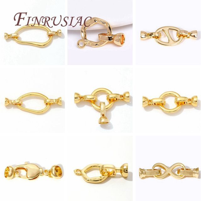FINRUSIAC Verbindungsverschlüsse, Messing, Gold, Unisex - Bild 1