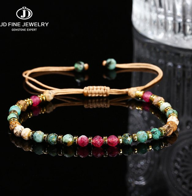 Armband Buy Bao Ji, geflochten, Afrika Türkis Chalcedon, Damen - Bild 1