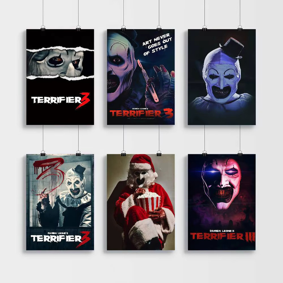 Halloween Terrifier Horrorfilm Anime Poster als selbstklebendes Kunstwerk in Mehrfarbig für deine Raumdekoration - Bild 3