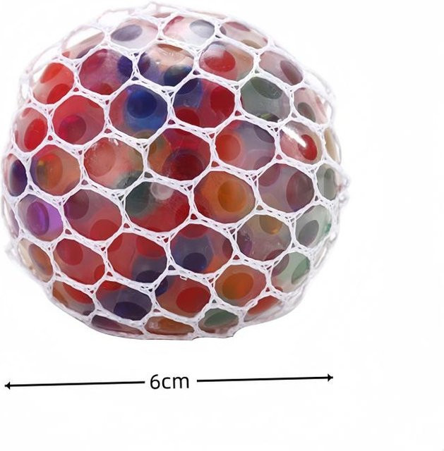 A Family Of Home Textiles Regenbogen Perlen Netz Traubenball, TPR Weich, Kneten Stressabbau Entlüftungsspielzeug - Bild 1