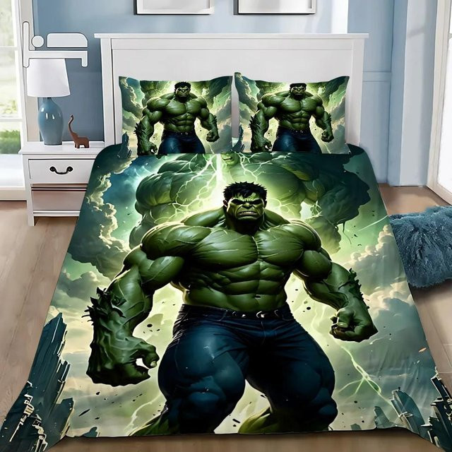 Bettwäscheset Die Hulks von Lodestar mit Bettbezug und Kissenbezug, Farbe Grün, B/H: 245 x 210 cm - Bild 1
