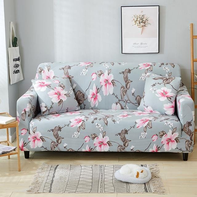 S-Emiga Elastischer Stretch-Sofabezug für Ecksofas und Sessel, Mehrfarbig, 100% Polyester - Bild 1