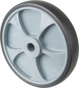 BS Rollen Gummirad B43.251 grau aus Kunststoff - Bild 1