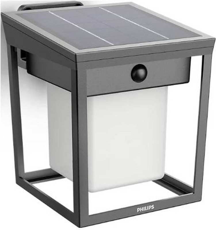 Philips Blaise Solar LED Außenwandleuchte mit Bewegungsmelder und Dämmerungssensor, Anthrazit - Bild 2