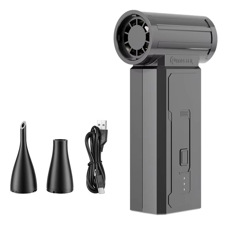 BOOSTER Turbo Fan W01 Wiederaufladbares Luftgebläse in Schwarz mit 100000 RPM bürstenlosem Motor als kabelloser Computer-Tastaturreiniger und elektrischer Trockner - Bild 5