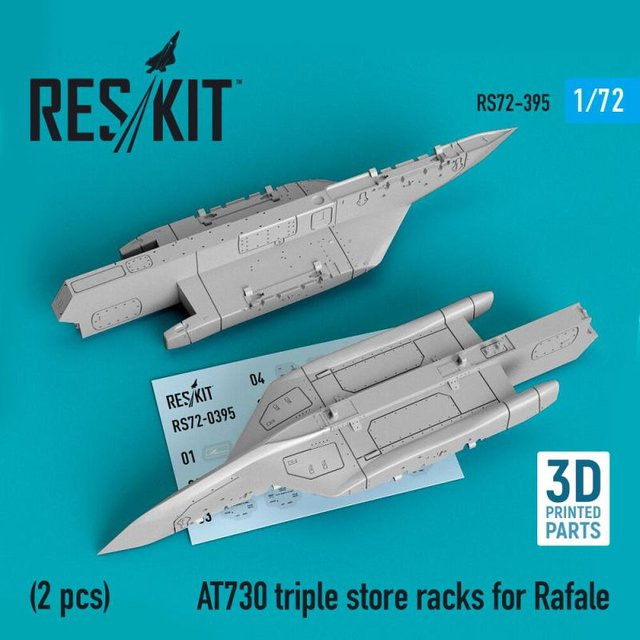ResKit Models AT730 Triple Store Racks for Rafale, 2-teiliges Set, 3D Printed - Bild 1