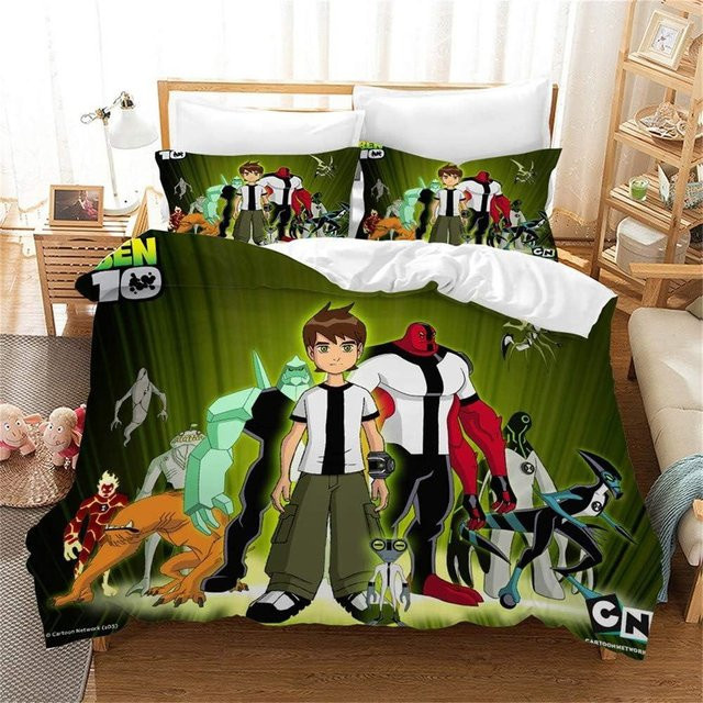 Allbestart Bettwäscheset Ben 10 mit Bettbezug und Kissenbezug, Mehrfarbig, B/H: 140 x 200 cm - Bild 1