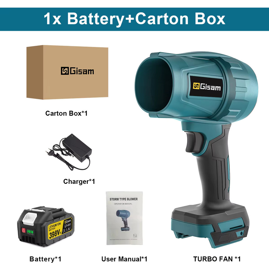 GΣ Bürstenloser elektrischer Turbogebläse Laubbläser und Staubbläser für Makita LXT 18 V Akku - Bild 7