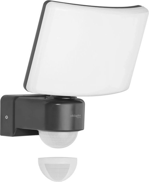 Oktaplex LED Außenstrahler Cali mit Bewegungssensor, 30W, IP65, Warmweiß 3000K, Anthrazit - Bild 1