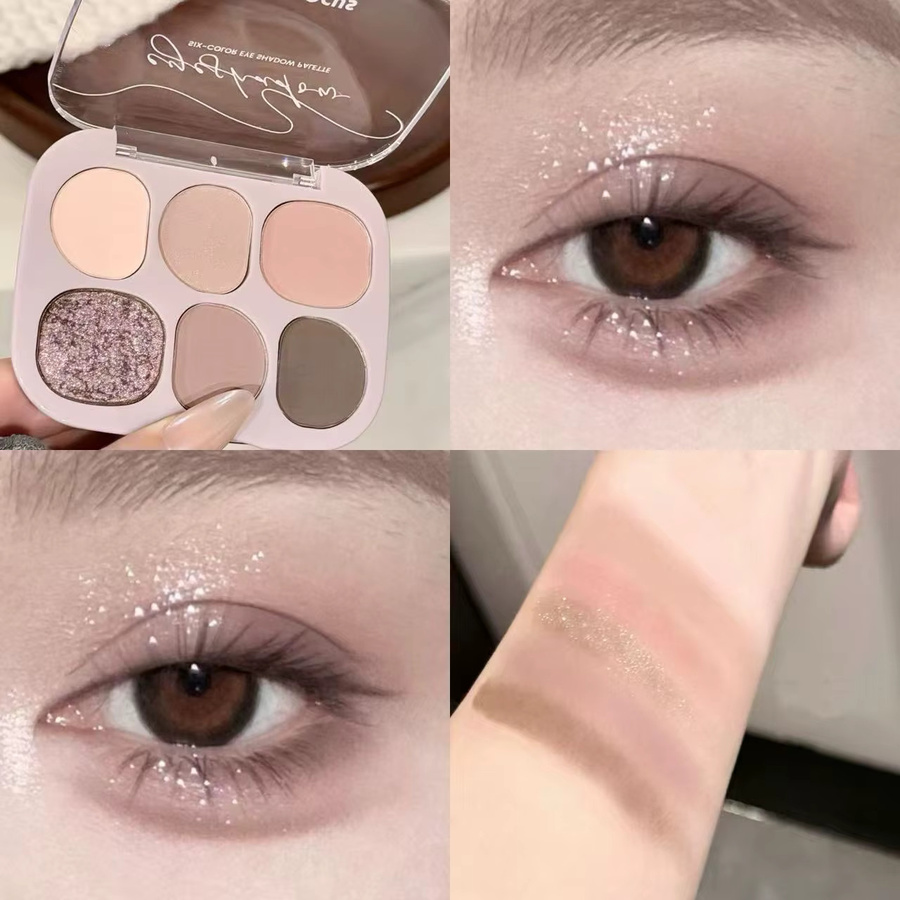 Pinkyfocus 6-in-1 Make-up-Palette, Schimmernd, Puder, Unisex - Bild 2