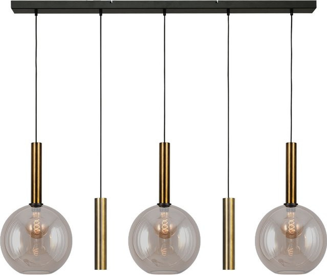 Masterlight Bella 2 3/2 Pendelleuchte 5-flammig in Gold und Messing antik mit Glas-Kugeln - Bild 1