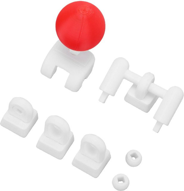 TOMTOP Retro Joystick Tastenkappen Set für mechanische Tastaturen mit 4 Tasten in Rot und Weiß - Bild 1