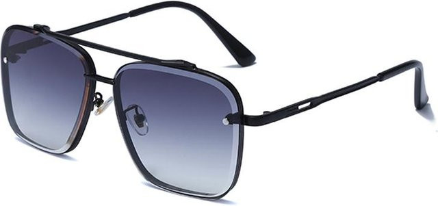 NATAWA Sonnenbrille, quadratisch, Metall, Vollrand, grau, Herren - Bild 1