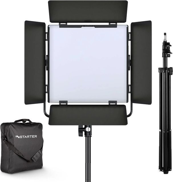 Instarter RGB LED Videoleuchte 60W Studiobeleuchtung mit Bluetooth in Schwarz - Bild 1