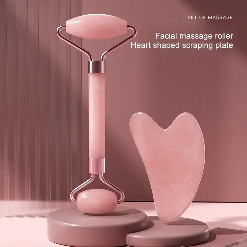 RUZOFO Gesichtsmassage-Kit, 2-teiliges Roller-Set und Gua-Sha-Brett, Unisex - Bild 2