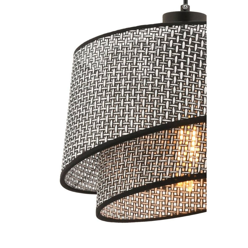 Opviq Pendelleuchte Barette in Grau aus Stoff und Metall mit E27 Fassung, B/T/H: 32 x 32 x 65 cm - Bild 3