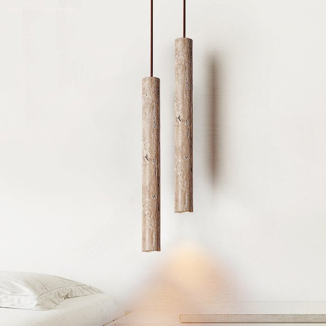 Ceropegia Höhlensteinlampe im Wabi-Sabi Design, Retro Nachttischlampe für Schlafzimmer und Restaurant, Farbe: Beige/Gelb, Lichtfarbe: Warmweiß - Bild 1