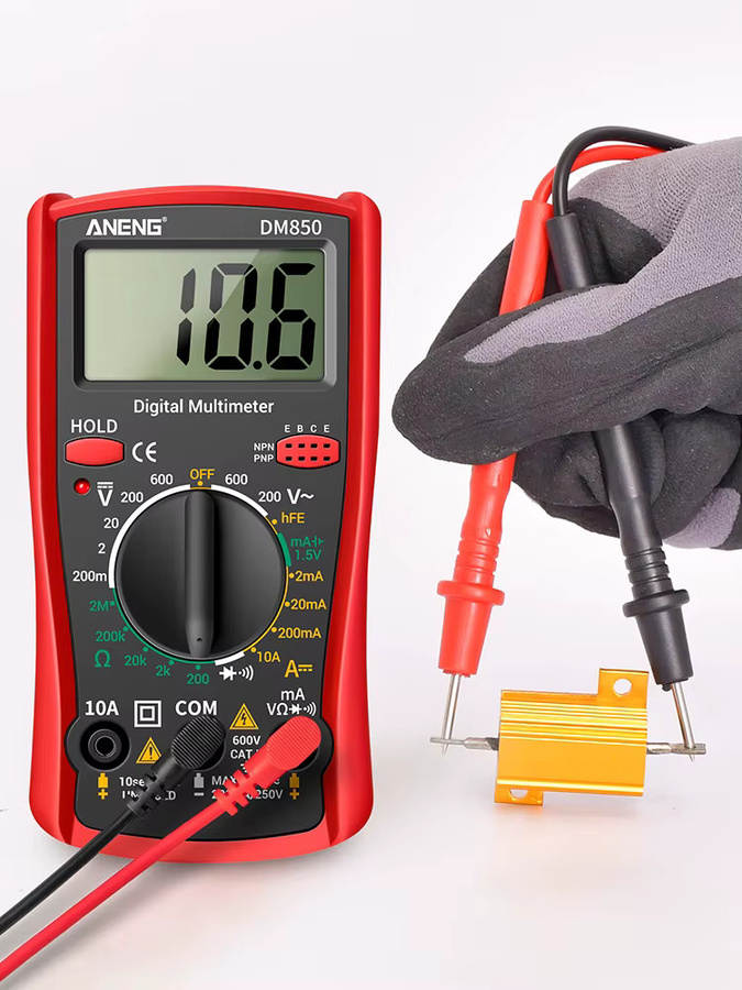 ANENG DM850 Professionelles Digitales Multimeter als AC DC Voltmeter Amperemeter und Ohm Meter für Dioden- und Transistor-Tests - Bild 6