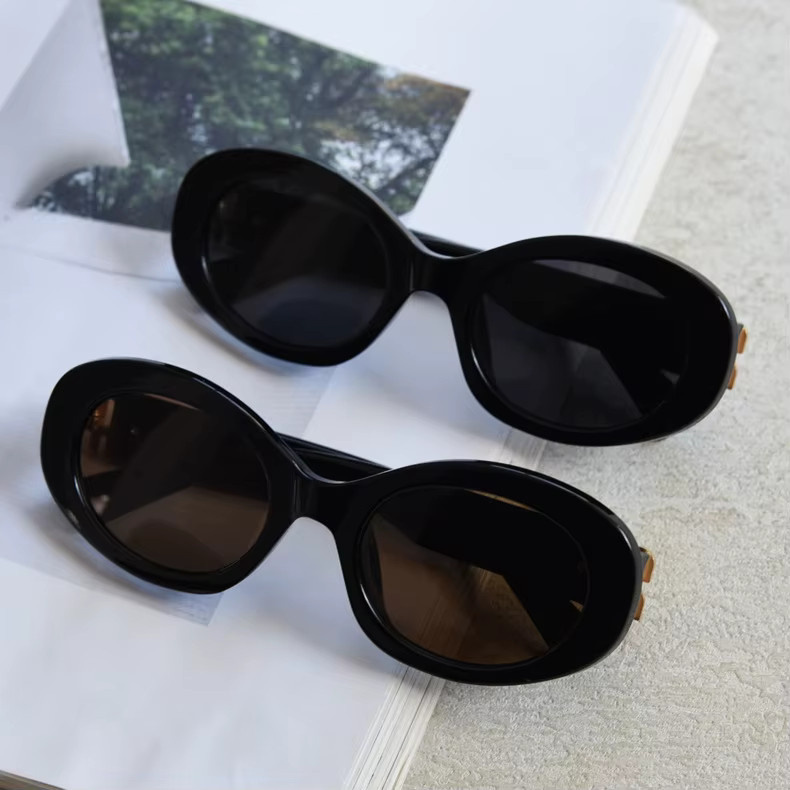 Mercelyn Sonnenbrille, Oval, Vollrand, Kunststoff, Unisex, Schwarz - Bild 3