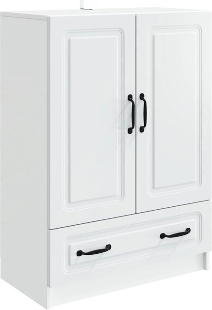 vidaXL Sideboard mit Schubladen in Weiß aus Holzwerkstoff, modern, B/T/H: 66 x 34,5 x 92 cm - Bild 1