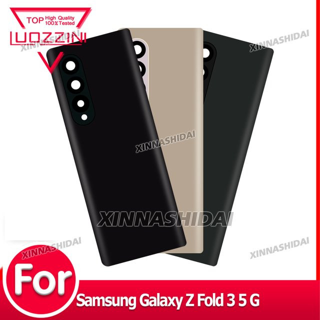 Samsung Galaxy Z Fold 3 5G Ersatzgehäuse mit Kameraglaslinse als Rückseite und Akkudeckel in Schwarz oder Silber - Bild 1