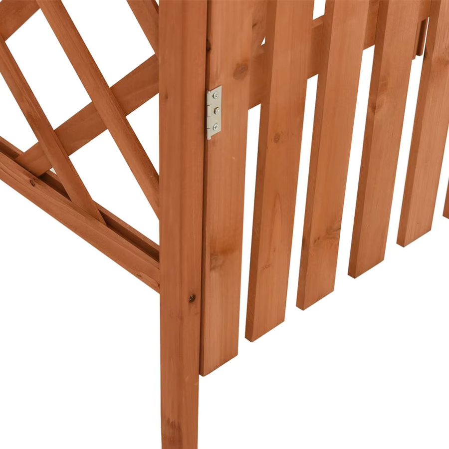 Pergola aus massivem Tannenholz mit Tor in Braun, B/T/H: 116 x 40 x 204 cm - Bild 3