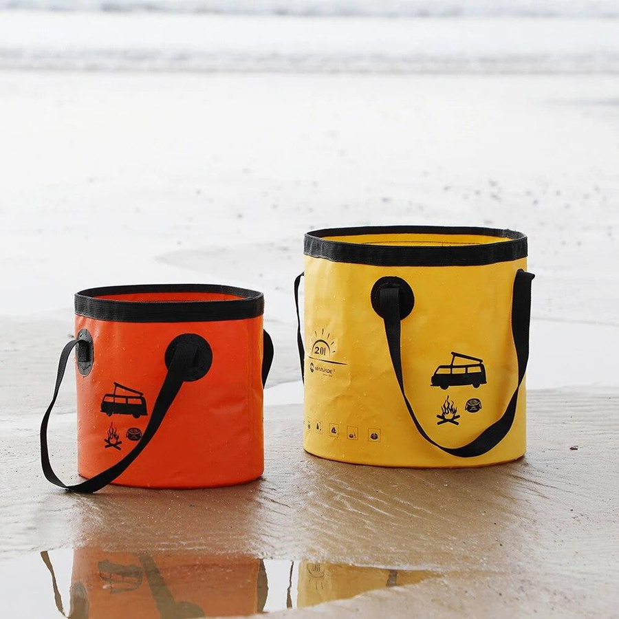Binchi Outdoor Produkt Tragbarer Faltbare Eimer Wasserdicht für Camping und Angeln in Orange, 10L oder 20L - Bild 2
