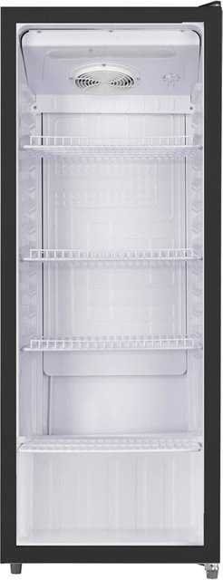 Pocoline Glastürkühlschrank GTK144-235 DB schwarz mit LED-Innenbeleuchtung und reversibler Tür B/H/T: 54 x 144 x 55 cm - Bild 1