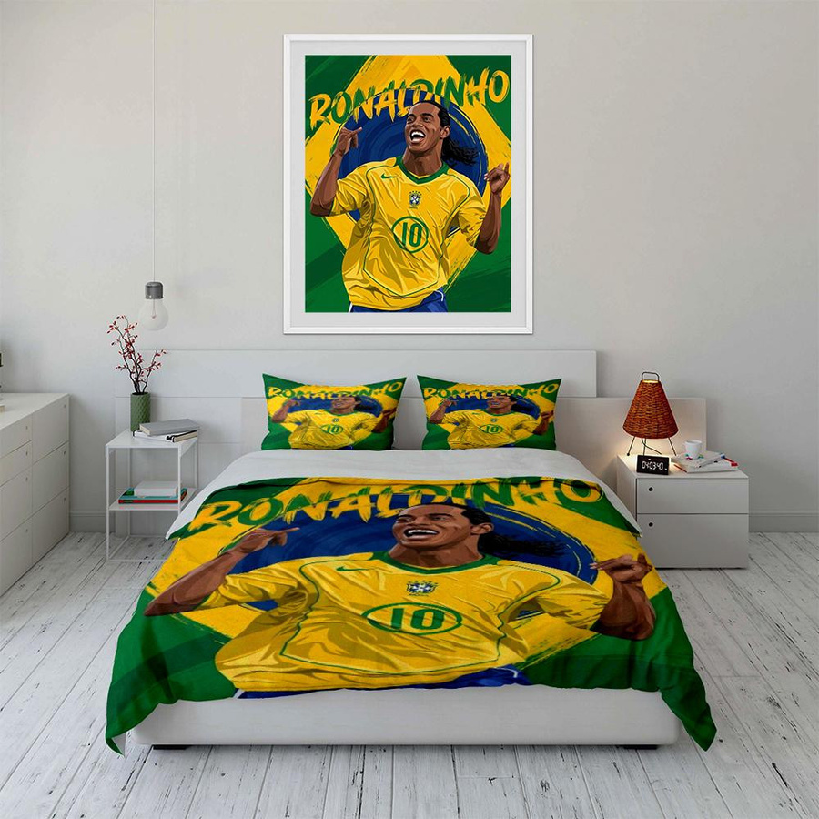 Haisilk Moon Bettwäscheset Brasilien CBF Logo mit Bettbezug und Kissenbezügen, Mehrfarbig, B/H: 135 x 200 cm - Bild 5