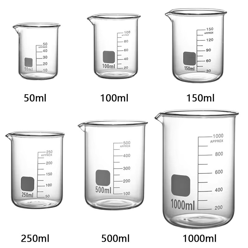 YWDL Hitzebeständiger Messbecher aus Borosilikatglas in Transparent, 50 ml - Bild 4