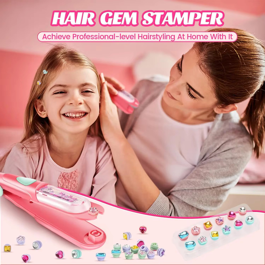 CONUSEA Haar-Schmuckstempel-Set, Haarstyling-Werkzeug, mit Wiederverwendbaren Diamanten - Bild 2