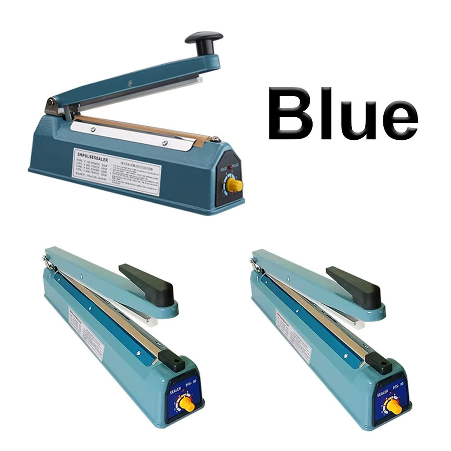 Handbetriebene Versiegelungsmaschine zur Impulsversiegelung und Schrumpfversiegelung für Verpackungsbeutel in Blau, Breite: 20 cm, 30 cm oder 40 cm - Bild 4