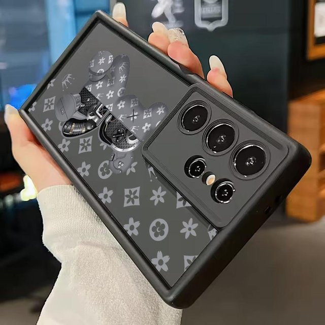 RobertS Bären-Handyhülle für Samsung Galaxy S20 FE S21 S22 S23 FE S24 Plus S24 Ultra S25 Edge in Schwarz - Bild 1