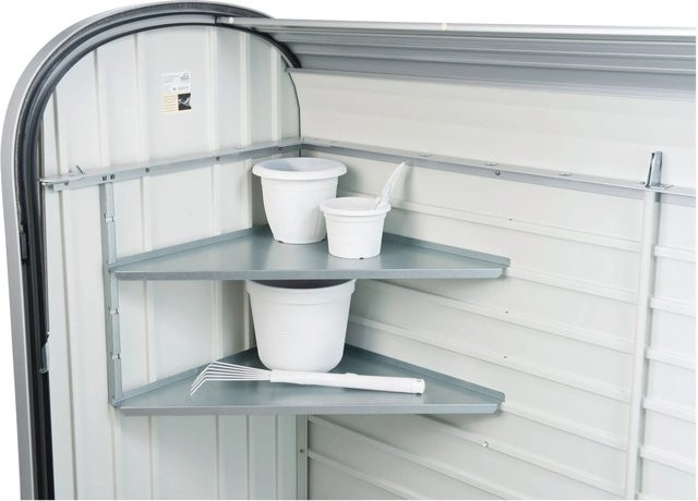 Biohort Eckregal-Set StoreMax Zubehör für Geräteschränke aus verzinktem Stahlblech in Silberfarben - Bild 1