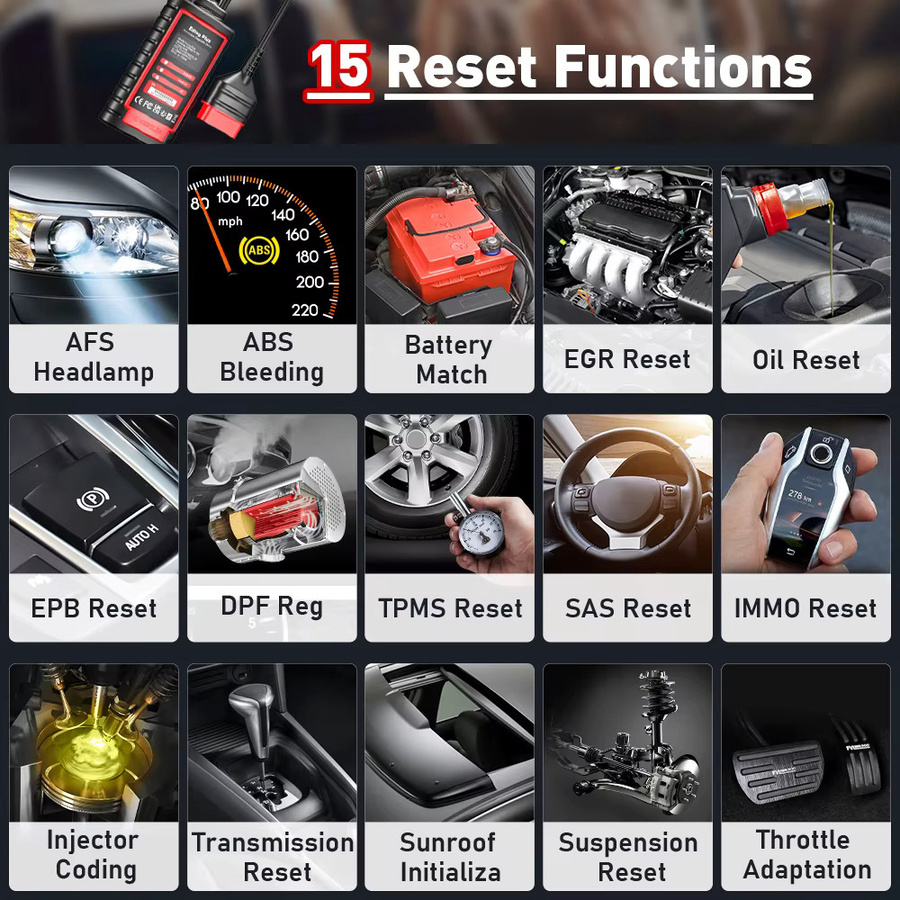 KINGBOLEN Ediag Plus Bluetooth-Scanner Schwarz: Bidirektionales OBD2-Diagnosetool für alle Systeme mit ECU-Codierung, kompatibel mit iOS und Android - Bild 4
