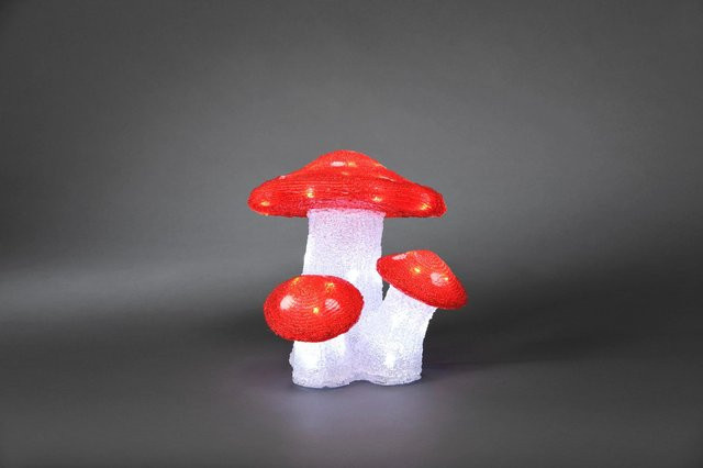 Konstsmide LED-Figur Acryl Fliegenpilz 3er-Set in Rot mit 48 kaltweißen Dioden - Bild 1