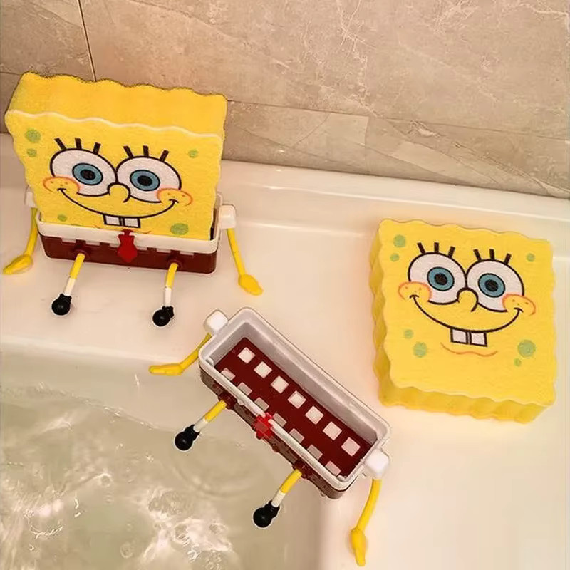 Bandai SpongeBob Schwammhalter Cartoon Spülbecken-Abtropfgestell aus Kunststoff für deine Küche - Bild 2