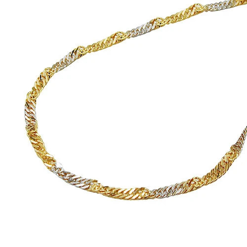 SIGO Armband Singapur bicolor Gold 585, 19cm, Unisex - Bild 1