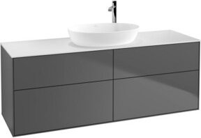 V&B Waschtischunterschrank Finion in Weiß und Anthrazit matt, B/T/H: 160 x 60 x 50,1 cm - Bild 1