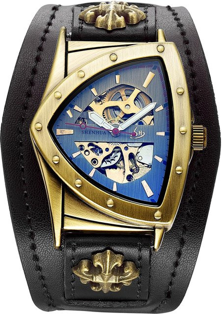 Dai Lanfu Armbanduhr, Automatik, Edelstahl, Gold, Blau, Herren - Bild 1