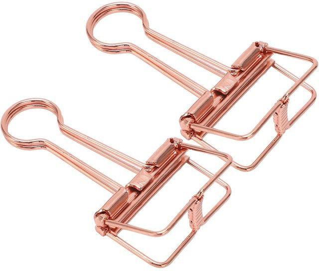 50 Stück Metall-Papierklammern in Roségold von Wosawe outdoor sports - Bild 1