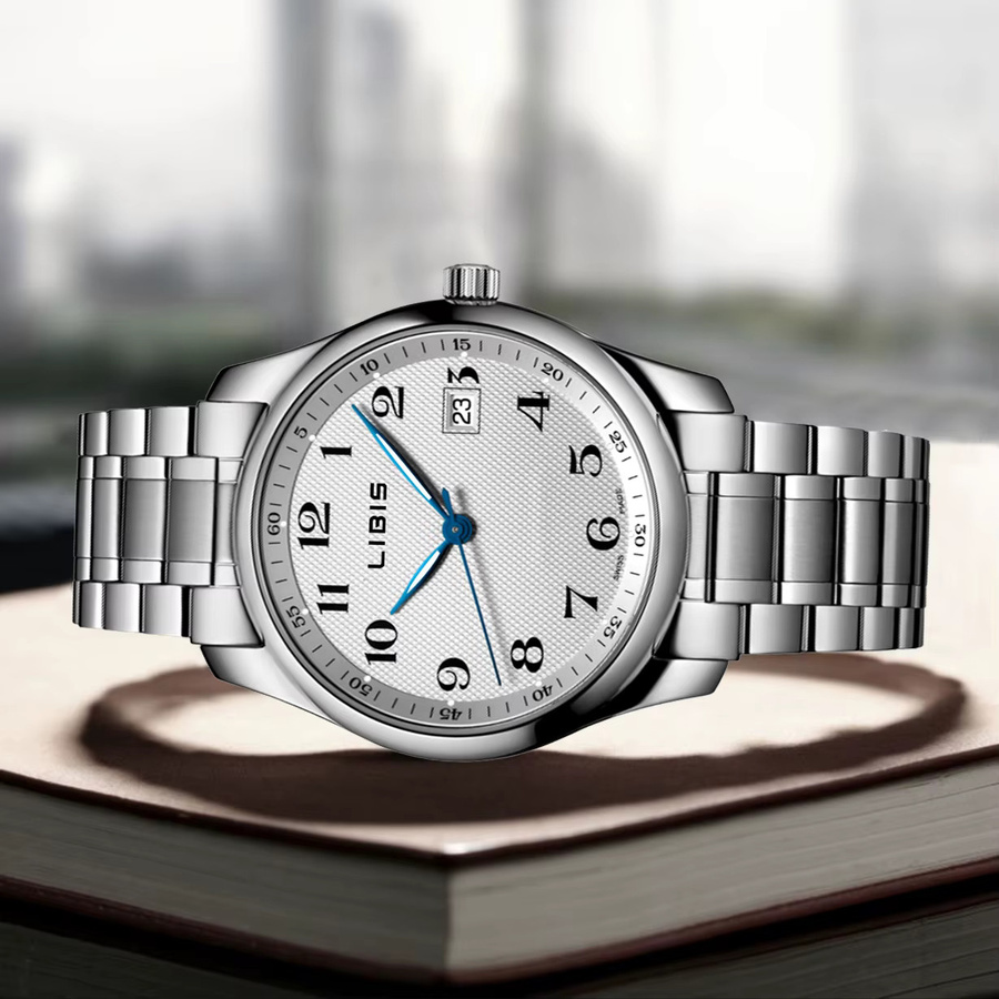 LIBIS Armbanduhr Automatik, Edelstahl, Silber, Herren - Bild 2