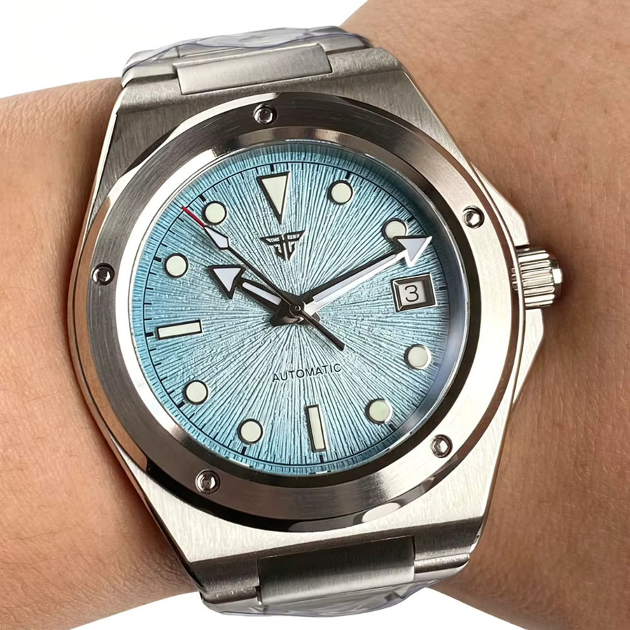 Tandorio Armbanduhr Automatik, Edelstahl, 40 mm, Herren, Blau - Bild 2