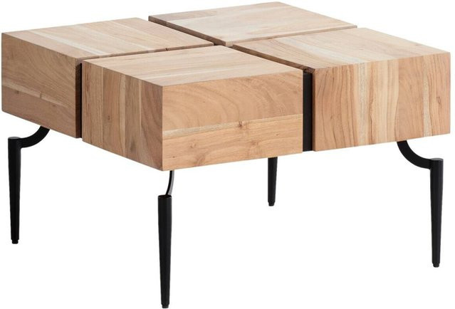 Couchtisch Wohnling aus Akazie Massivholz in Braun, B/H/T: 60 x 40 x 60 cm - Bild 1