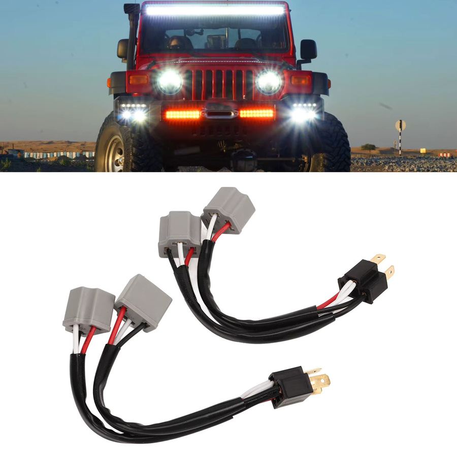 YOSOO Scheinwerfer-Splitter-Kabel 9003 H4 Kabelbaum-Buchse männlich auf weiblich hitzebeständig für LKW - Bild 2