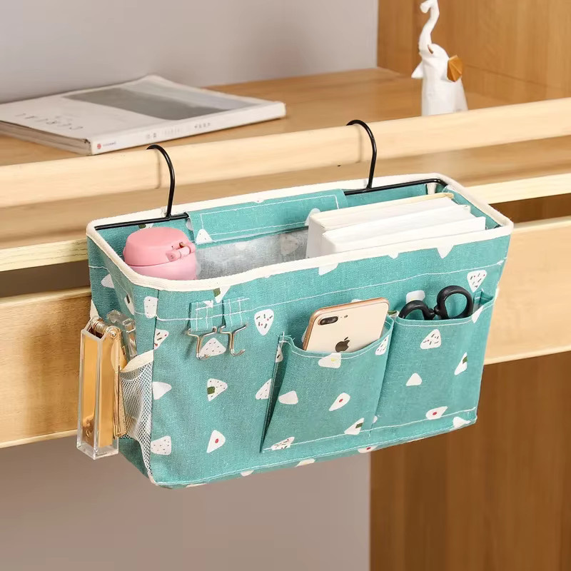 Hängender Windelhalter und Aufbewahrungsorganisator als Seitentasche für Krippe oder Nachttisch zur Spielzeugaufbewahrung - Bild 3