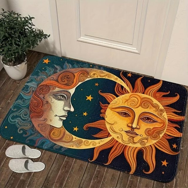 Lodestar Böhmischer Willkommensteppich Sonnengott, rutschfest und weich, B/T: 80 x 50 cm, mehrfarbig - Bild 1